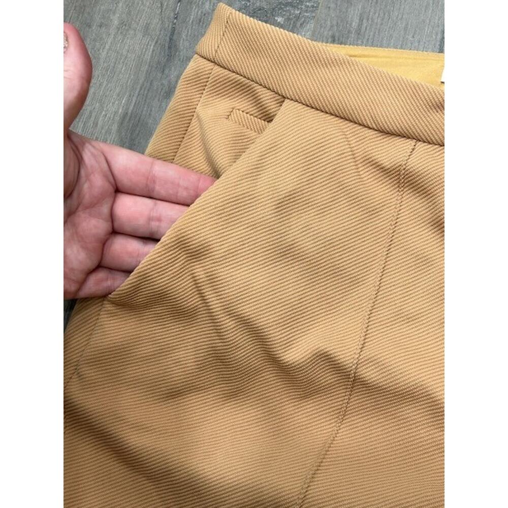 Diane Von Furstenberg Womens Dezzie Bootcut Pants Pleated Career Tan Size 12 - Picture 4 of 10
